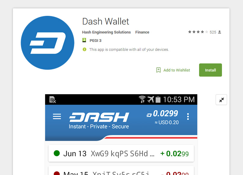 Dash Android maks