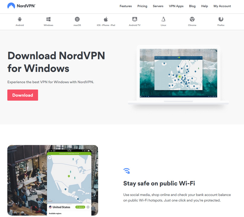 Aplikace NordVPN